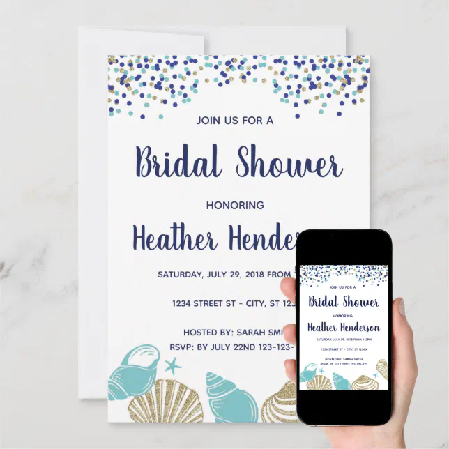 Beach Bridal Shower Invite Zazzle