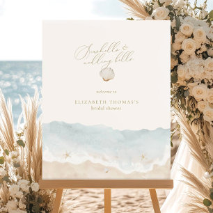 Beach Bridal Shower Welcome Sign: Seashells (Edita Foam Board