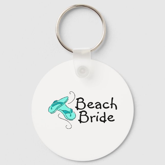 Beach Bride (Beach Wedding) Keychain (Front)