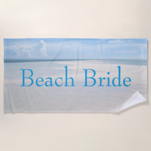 Beach Bride Destination Wedding Fun Towel