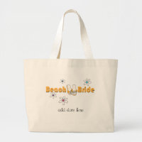 Beach Bride Large Tote Bag