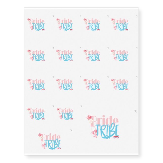 Beach-Bride-Tribe.gif Temporary Tattoos (Front)