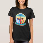 Beach Buddies Beat The Heat: Sun&#39;s Out, Fins Out! T-shirt at Zazzle