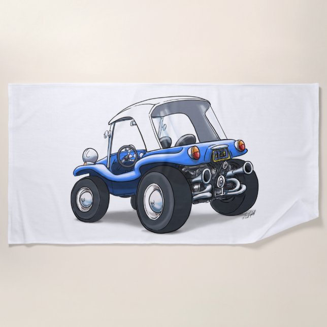 beach buggy (blue hardtop) towel (Front)