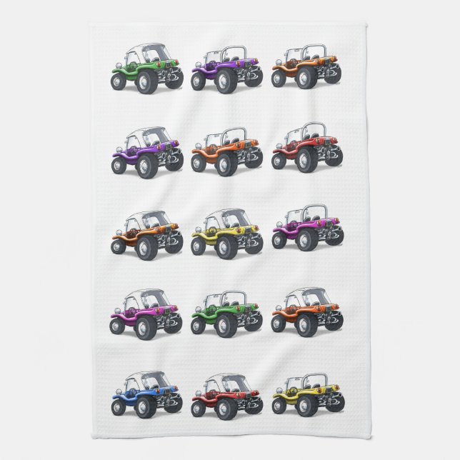 beach buggy tea towel (Vertical)