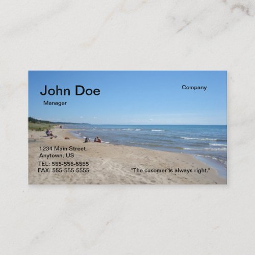 Beach buisness card business cards