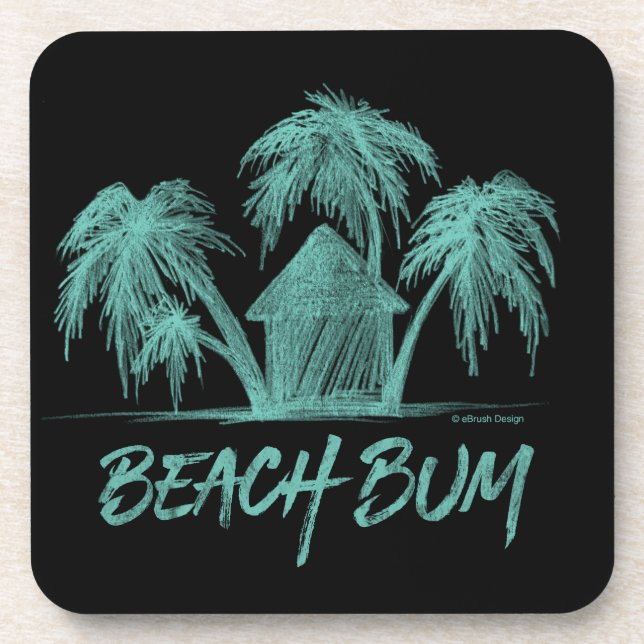 Beach Bum Beverage Coaster (Front)