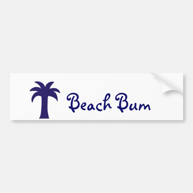 Beach Bum bumper sticker (Front)
