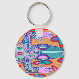 Beach Bum Croc Keychain