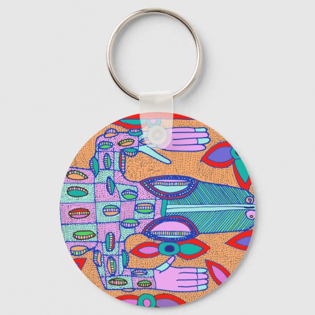 Beach Bum Croc Keychain (Front)