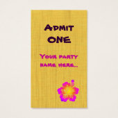 Beach Bum Custom Event Ticket (Back)