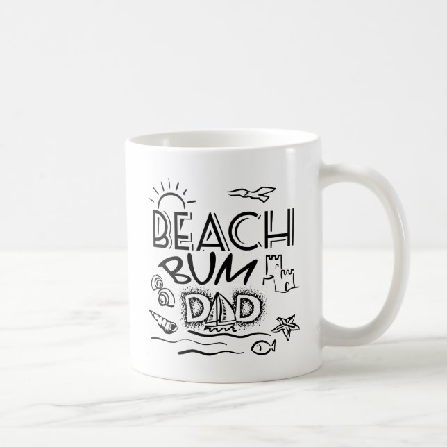 Beach Bum Dad Coffee Mug (Right)