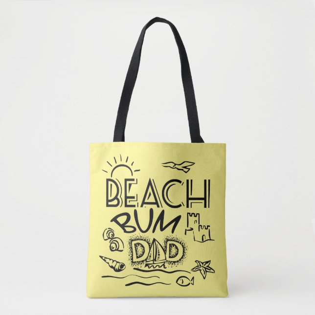 Beach Bum Dad Tote Bag (Front)