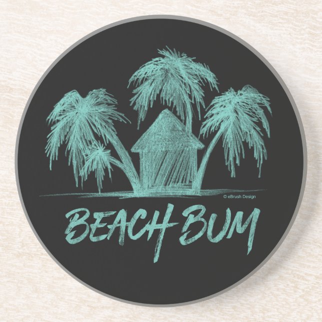 Beach Bum Drink Coaster (Front)