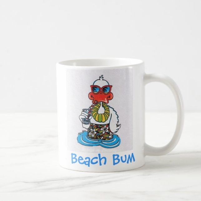 Beach Bum Duck Coffee Mug (Right)
