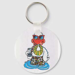 Beach Bum Duck Keychain