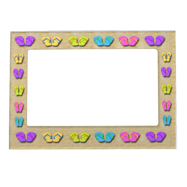 Beach Bum Flip Flops Magnetic Frame (Front)