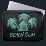 Beach Bum Laptop Sleeve<br><div class="desc">Made especially for the beach bums, is this simple sketch of a cabana snuggled among palm trees. You know the beach and those ocean waves can’t be far away. A peaceful, tropical place that you would much rather be.</div>