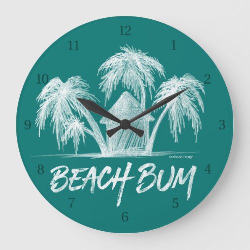 Beach Bum Large Clock