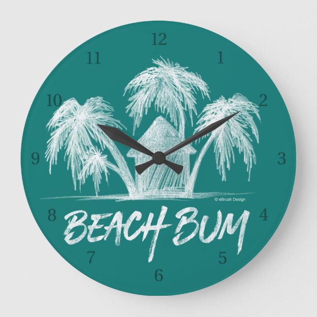 Beach Bum Large Clock (Front)