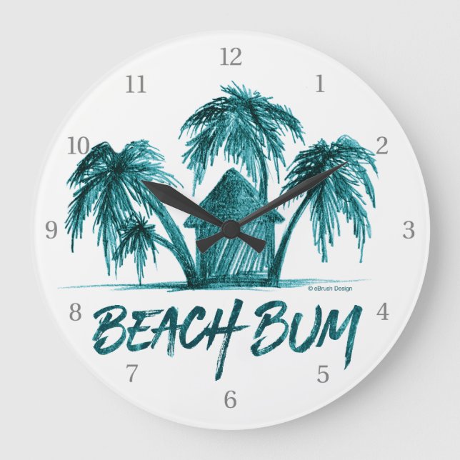 Beach Bum Large Clock (Front)