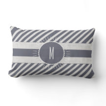 Beach Bum Navy Blue Striped with Monogram