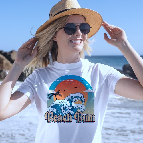 Beach bum retro vintage vibes T_Shirt