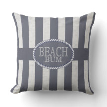 Beach Bum Seas the Day Blue and White Nautical