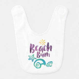 Beach Bum Seashells & Sun Summer Vacation KD06 Bib