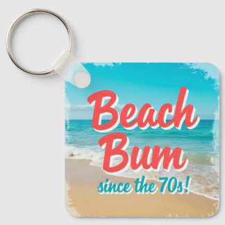 Beach Bum Since the 70s Keychain