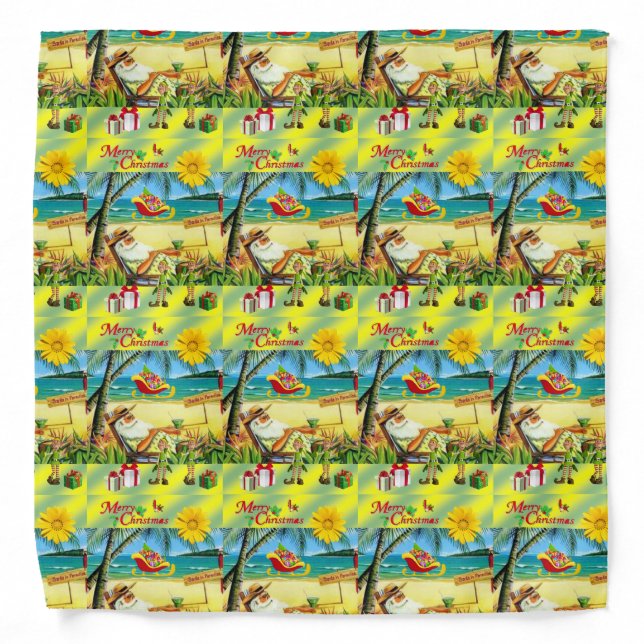 Beach Bum Summer Beach Elves Bandana (Front)