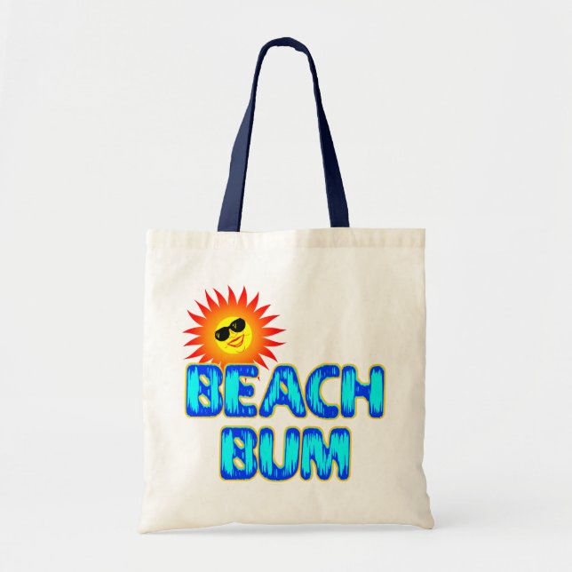 Beach Bum Sunshine Saying Canvas Tote (Front)