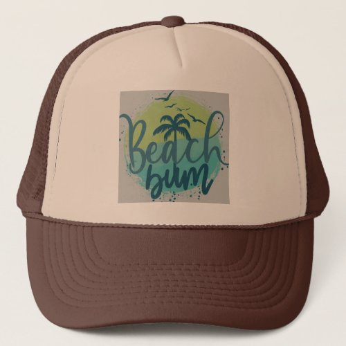 Beach bum trucker hat