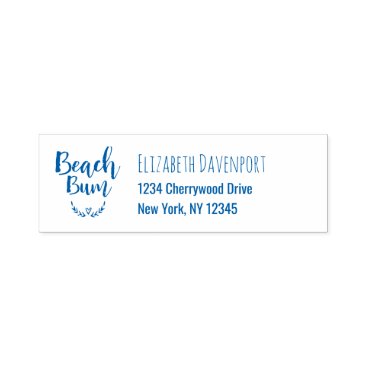 Beach Bum Typography with Decorative Laurel Self-inking Stamp Beach Bum Typography with Decorative Laurel Self-inking Stamp