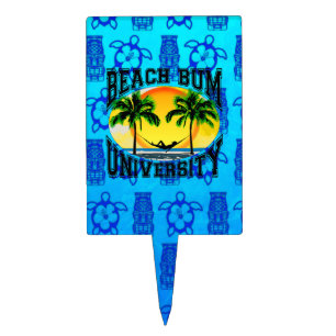 Beach Bum University Cake Topper