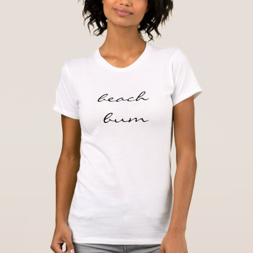 beach bum woman vintage t_shirt