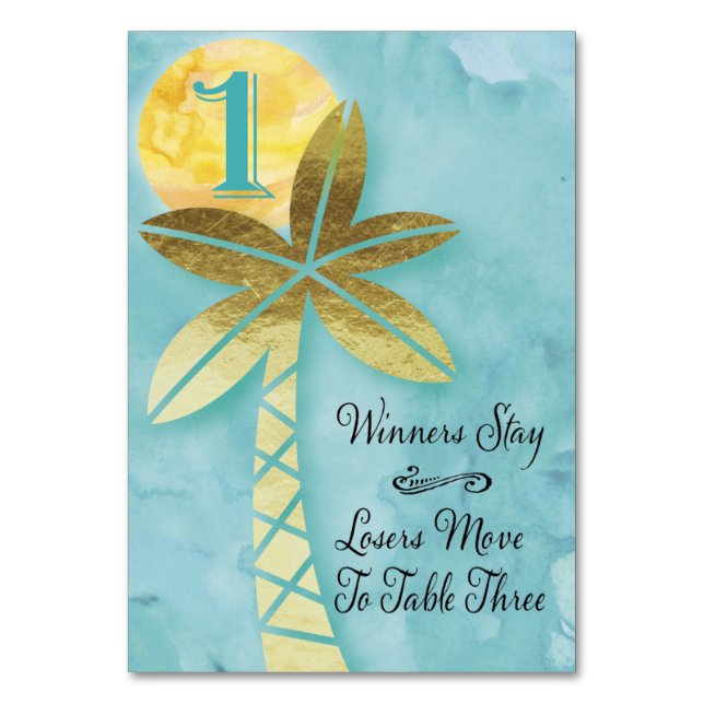 Beach Bunco Table Card #1 (Front)