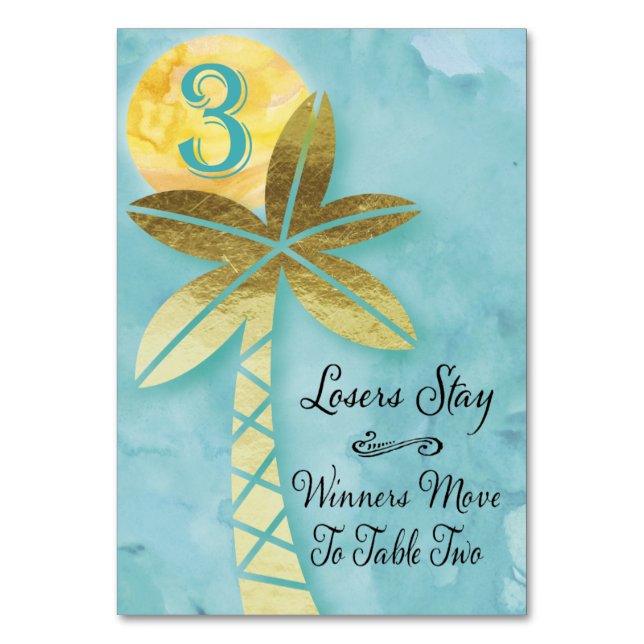 Beach Bunco Table Card #3 (Front)