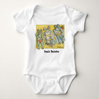 Beach Bunnies Earobics Cartoon Baby Baby Bodysuit