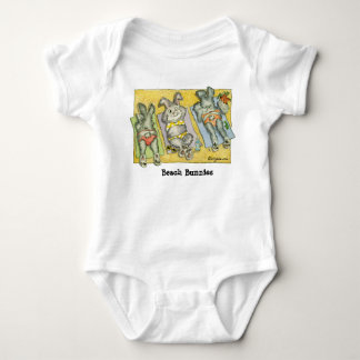 Beach Bunnies Earobics Cartoon Baby Bodysuit