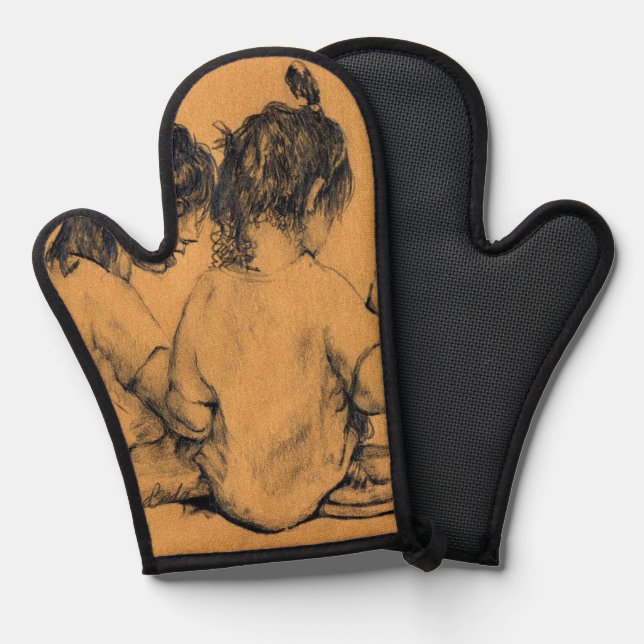 Beach Bunnies Oven Mitt (Front/Back)