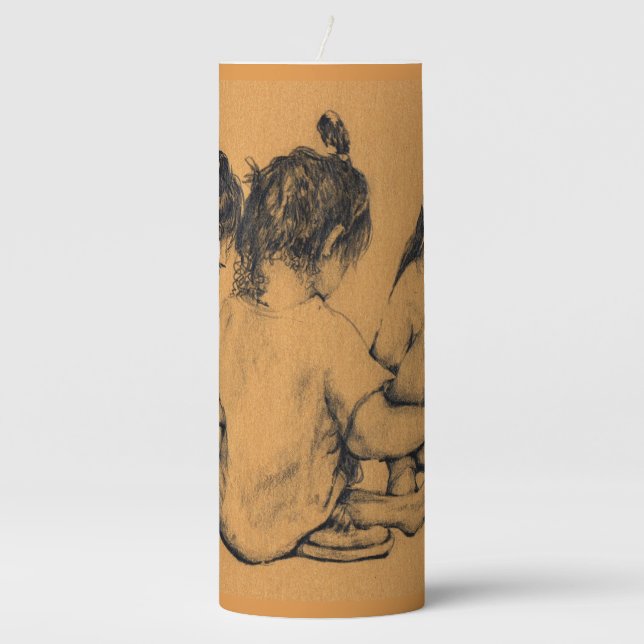 Beach Bunnies Pillar Candle (Front)