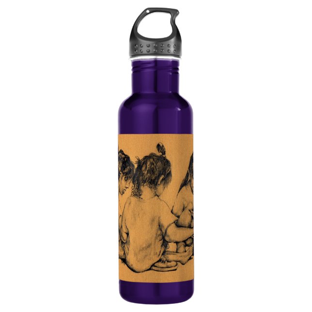 Beach Bunnies Stainless Steel Water Bottle (Front)