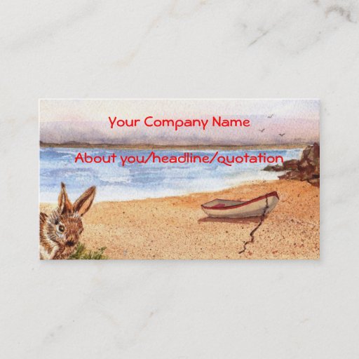 Customizable 'Beach Bunny' Profile Card Business Cards