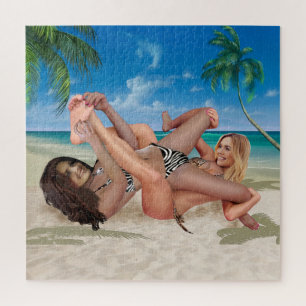 BEACH BUNNY'S TICKLE WRESTLING JIGSAW PUZZLE