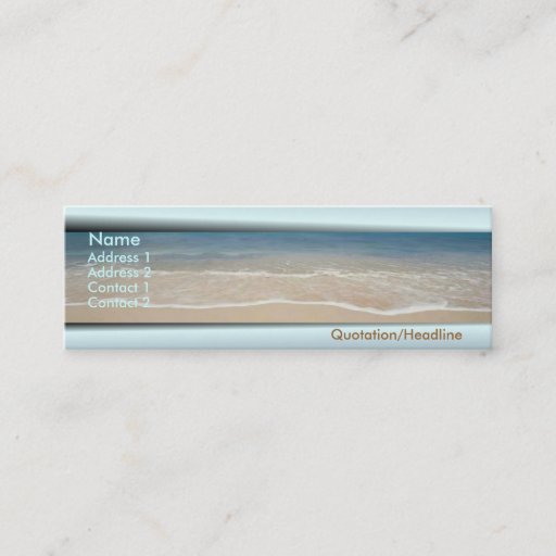 Customizable Beach Business Card