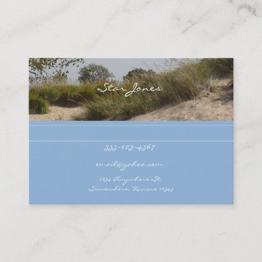 Customizable Beach business card