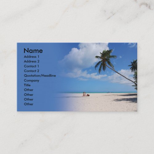 Beach Business Card Template