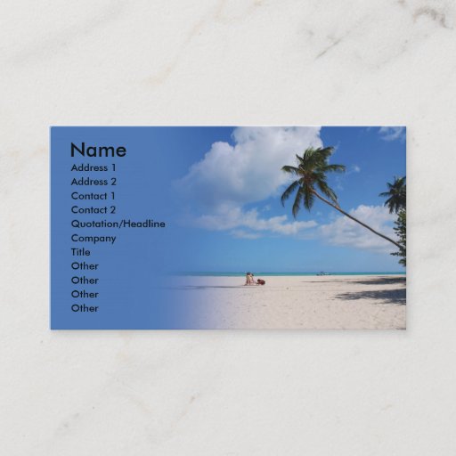 Customizable Beach Business Card Template