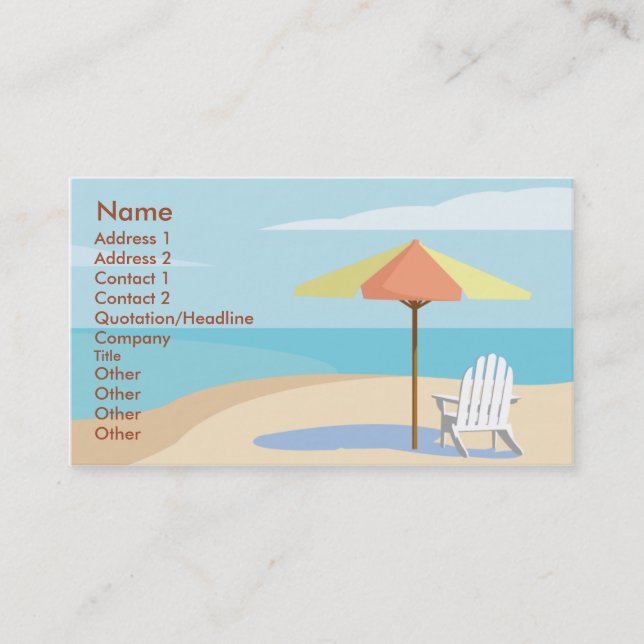 Beach - Business Card (Front)